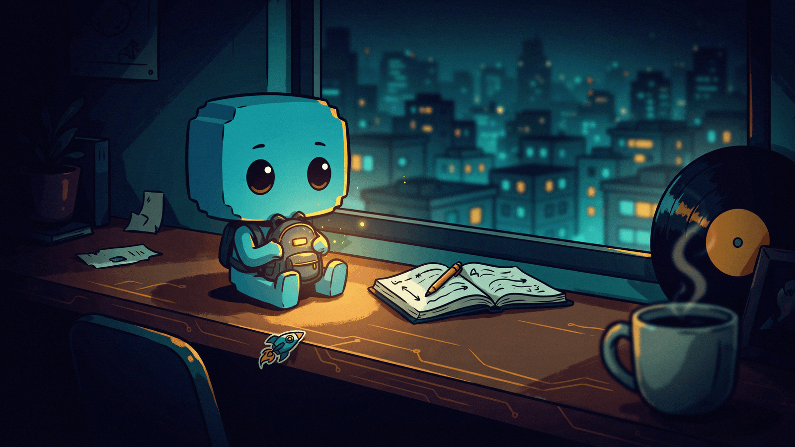 Desk Story: The week the desk traveled light 👾✨
